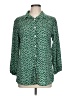 Unbranded Polka Dots Green 3/4 Sleeve Button-Down Shirt Size L - photo 1