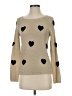LC Lauren Conrad 100% Polyester Hearts Tan Pullover Sweater Size XS - photo 1