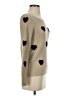 LC Lauren Conrad 100% Polyester Hearts Tan Pullover Sweater Size XS - photo 4