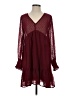 Unbranded 100% Polyester Burgundy Casual Dress Size S - photo 1