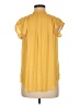 Ann Taylor LOFT 100% Polyester Yellow Short Sleeve Blouse Size M - photo 2