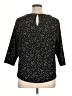MELLODAY Black 3/4 Sleeve Top Size 1X - photo 2