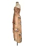 Unbranded Floral Tan Casual Dress Size XXS - photo 5