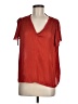 Banana Republic 100% Polyester Red Short Sleeve Blouse Size M - photo 1