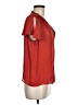 Banana Republic 100% Polyester Red Short Sleeve Blouse Size M - photo 4