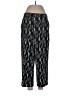 Nine West 100% Polyester Print Black Casual Pants Size L - photo 1