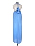 Saylor 100% Polyester Solid Blue Casual Dress Size S - photo 2