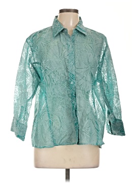 Christopher & Banks 3/4 Sleeve Button Down Shirt
