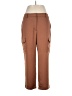 Ann Taylor LOFT 100% Polyester Solid Brown Cargo Pants Size 14 - photo 1