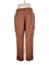 Ann Taylor LOFT 100% Polyester Solid Brown Cargo Pants Size 14 - photo 2