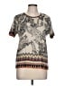 ETRO Tan Short Sleeve Blouse Size EU (IT) 46 / US 10 - photo 1