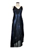ALLSAINTS 100% Polyester Metallic Blue Cocktail Dress Size M - photo 1
