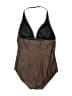 Speedo Solid Brown One Piece Swimsuit Size 10 - photo 2