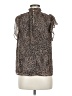 1.State 100% Polyester Animal Print Brown Sleeveless Blouse Size M - photo 2