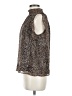 1.State 100% Polyester Animal Print Brown Sleeveless Blouse Size M - photo 5