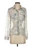 Silence and Noise 100% Polyester Metallic Ivory Long Sleeve Blouse Size S - photo 1