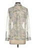 Silence and Noise 100% Polyester Metallic Ivory Long Sleeve Blouse Size S - photo 2