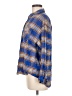 Forever 21 100% Cotton Plaid Blue Long Sleeve Button-Down Shirt Size M - photo 5