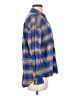 Forever 21 100% Cotton Plaid Blue Long Sleeve Button-Down Shirt Size M - photo 4