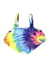 Rose Gal Tie-dye Blue Purple Swimsuit Top Size L - photo 1