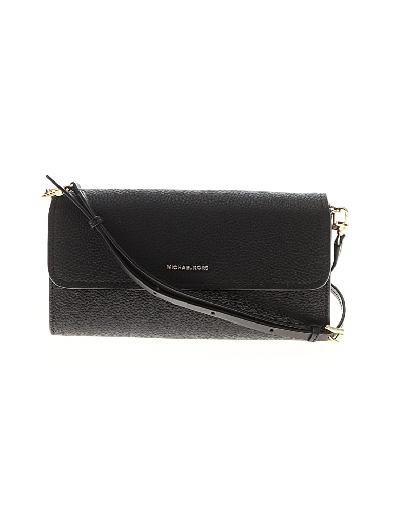 Pre-owned Michael Michael Kors Leather Crossbody Bag In Black