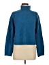 Weekday Chevron-herringbone Blue Turtleneck Sweater Size M - photo 1