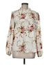 Shein 100% Polyester Floral Ivory Long Sleeve Blouse Size 8 - 10 - photo 1