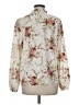 Shein 100% Polyester Floral Ivory Long Sleeve Blouse Size 8 - 10 - photo 2