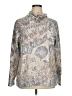 Weekends by Chico's Paisley Silver Pullover Sweater Size XL - photo 1