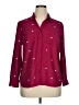 Talbots 100% Polyester Hearts Burgundy Long Sleeve Blouse Size XL - photo 1