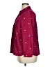 Talbots 100% Polyester Hearts Burgundy Long Sleeve Blouse Size XL - photo 5