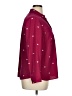 Talbots 100% Polyester Hearts Burgundy Long Sleeve Blouse Size XL - photo 4