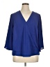 Ava & Viv Blue 3/4 Sleeve Blouse Size 1X - photo 1