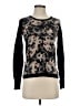 White + Warren 100% Cashmere Floral Black Cashmere Pullover Sweater Size XS - photo 1