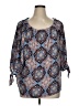 Westport 100% Polyester Blue 3/4 Sleeve Blouse Size XL - photo 1
