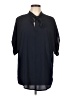Cope 100% Polyester Blue 3/4 Sleeve Blouse Size L - photo 1