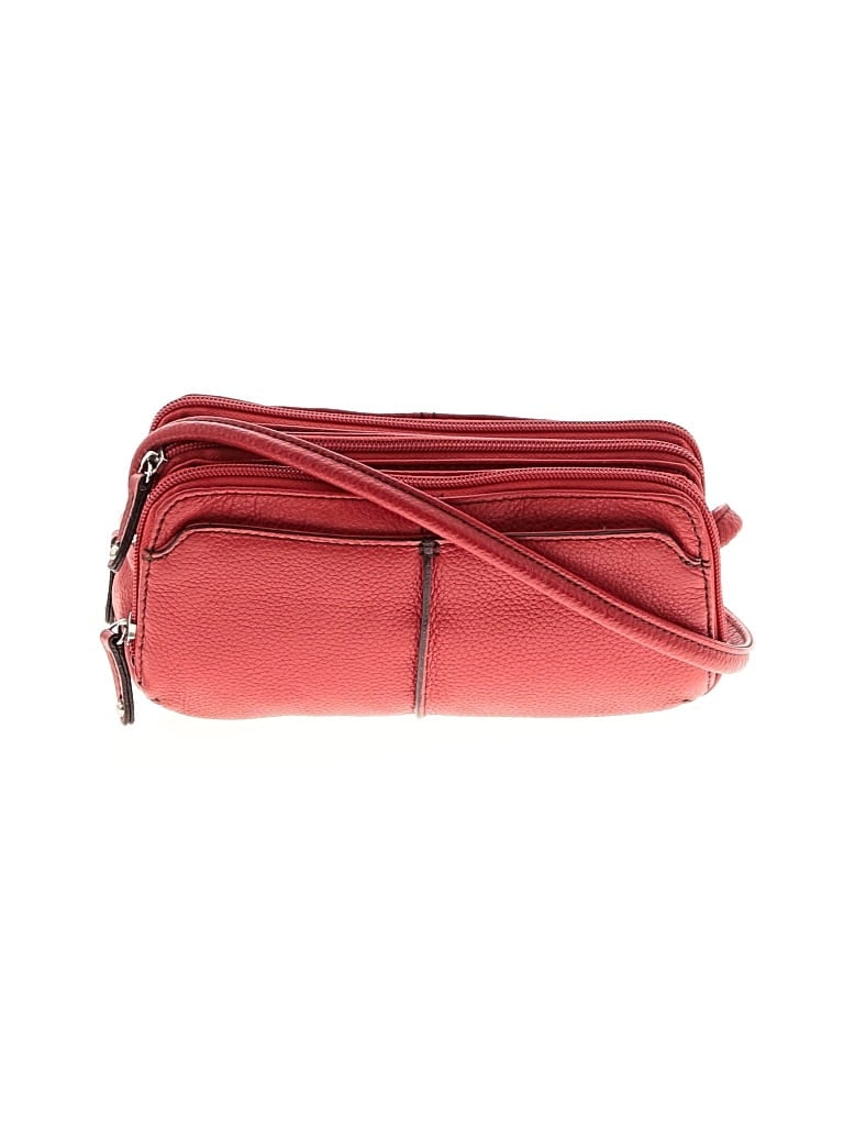 Pre-owned Tignanello Leather Crossbody Bag In Red