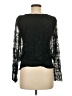 Pointelle 100% Viscose Black Long Sleeve Blouse Size M - photo 2