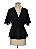 Shein 100% Polyester Black Short Sleeve Blouse Size S - photo 1