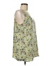 CAbi 100% Polyester Floral Yellow Sleeveless Top Size M - photo 4