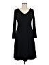 Talbots Solid Black Casual Dress Size 8 - photo 1