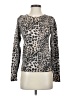 Rebecca Taylor 100% Wool Animal Print Silver Wool Pullover Sweater Size XS - photo 1