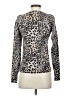 Rebecca Taylor 100% Wool Animal Print Silver Wool Pullover Sweater Size XS - photo 2