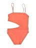 Solid & Striped Solid Orange One Piece Swimsuit Size XL - photo 1