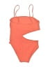 Solid & Striped Solid Orange One Piece Swimsuit Size XL - photo 2