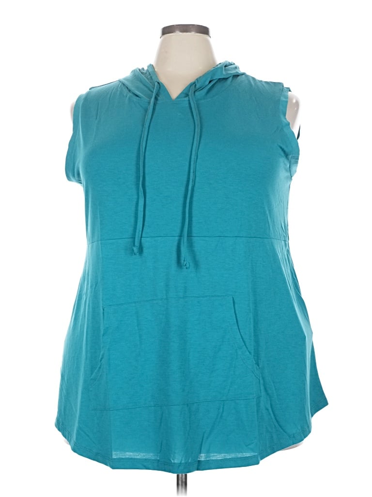 Pre-owned Lularoe Sleeveless Top Teal Cowl Neck Tops