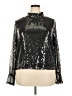 1.State Metallic Silver Long Sleeve Blouse Size XXL - photo 1