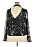 1.State Metallic Silver Long Sleeve Blouse Size XXL - photo 2