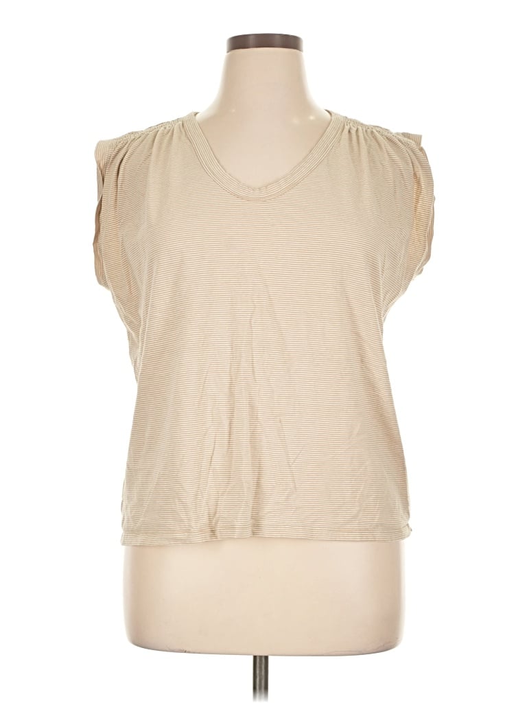 Pre-owned Ann Taylor Loft Sleeveless T-shirt In Brown