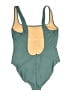 J.Crew Color Block Green One Piece Swimsuit Size 16 - photo 2